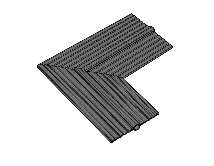 L-Joint Flat 200mm Internal